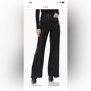 Avec Les Filles Sleek Black Wide-Leg Pants
